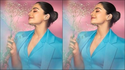 On Tuesday, Rashmika gave her followers a sweet surprise as the actress took to Instagram and uploaded a series of mesmerising pictures accompanied by several blue heart emoticons as captions. Her pictures quickly went viral, garnering over 1M likes and several comments. (Instagram/@rashmika_mandanna) On Tuesday, Rashmika gave her followers a sweet surprise as the actress took to Instagram and uploaded a series of mesmerising pictures accompanied by several blue heart emoticons as captions. Her pictures quickly went viral, garnering over 1M likes and several comments. (Instagram/@rashmika_mandanna)