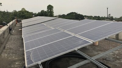 Rooftop solar saves precious land and also generates seven times more jobs as compared to large ground-mounted ones. (Representational image) Rooftop solar saves precious land and also generates seven times more jobs as compared to large ground-mounted ones. (Representational image)