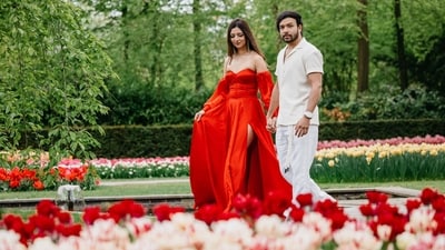 Keshav Dhanraj and Marcia D'Souza on the day of the proposal