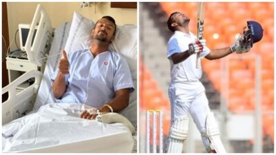 Mayank Agarwal was rushed to a local hospital after falling ill (Mayank Agarwal Instagram)