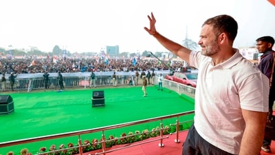 Congress leader Rahul Gandhi during the 'Bharat Jodo Nyay Yatra', in Purnea district, Tuesday. (PTI) Congress leader Rahul Gandhi during the 'Bharat Jodo Nyay Yatra', in Purnea district, Tuesday. (PTI)