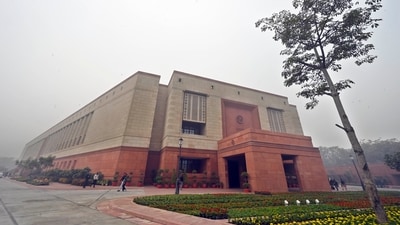 Budget 2024: A view of Parliament House Building on the first day of the Budget session of Parliament, in New Delhi. (Hindustan Times) Budget 2024: A view of Parliament House Building on the first day of the Budget session of Parliament, in New Delhi. (Hindustan Times)