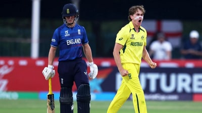 Australia beat England via DLS method (ICC) Australia beat England via DLS method (ICC)