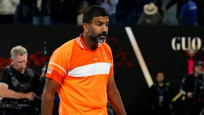 India's Rohan Bopanna after winning the men's doubles final with Australia's Matthew Ebden (REUTERS)