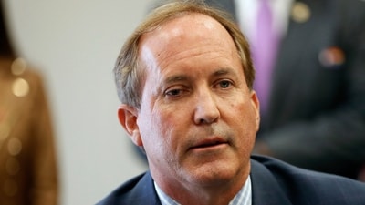 Texas Attorney General Ken Paxton speaks at the Austin Police Association, Sept. 10, 2020, in Austin, Texas (Jay Janner/Austin American-Statesman via AP, File) (AP) Texas Attorney General Ken Paxton speaks at the Austin Police Association, Sept. 10, 2020, in Austin, Texas (Jay Janner/Austin American-Statesman via AP, File) (AP)