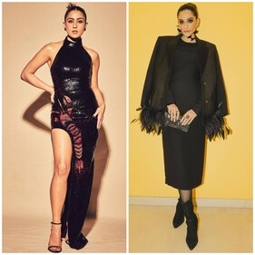 Sara Ali Khan and Soma Kapoor Ahuja power up the look in their jet-black ensembles (Instagram) Sara Ali Khan and Soma Kapoor Ahuja power up the look in their jet-black ensembles (Instagram)
