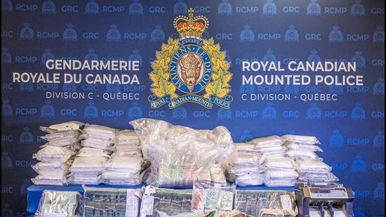 Drugs and cash seized by the Canadian law enforcement. (Credit: RCMP)