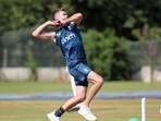 England's James Anderson in action during a practice session ahead of the 2nd Test against India, at ACA–VDCA Cricket Stadium in Visakhapatnam England's James Anderson in action during a practice session ahead of the 2nd Test against India, at ACA–VDCA Cricket Stadium in Visakhapatnam