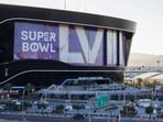 LAS VEGAS, NEVADA - JANUARY 30: An exterior view shows signage for Super Bowl LVIII at Allegiant Stadium on January 30, 2024 in Las Vegas, Nevada. The game will be played on February 11, 2024, between the Kansas City Chiefs and the San Francisco 49ers. LAS VEGAS, NEVADA - JANUARY 30: An exterior view shows signage for Super Bowl LVIII at Allegiant Stadium on January 30, 2024 in Las Vegas, Nevada. The game will be played on February 11, 2024, between the Kansas City Chiefs and the San Francisco 49ers.