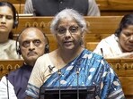 Finance minister Nirmala Sitharaman presents the Interim Union Budget 2024 at the Lok Sabha of the Parliament House in New Delhi on Thursday.