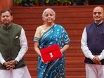 Union finance minister Nirmala Sitharaman, carrying a folder-case containing the Interim Budget 2024. Union finance minister Nirmala Sitharaman, carrying a folder-case containing the Interim Budget 2024.