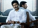 Jiiva and Mammootty in a still from Yatra 2