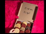 Cookie box that comes with a breakup message. Cookie box that comes with a breakup message.