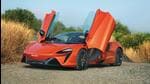 The scissor doors that swing upwards add drama to McLaren’s Artura’s simple design.