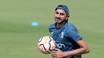 England's Shoaib Bashir during a practice session ahead of the 2nd Test against India, at ACA–VDCA Cricket Stadium, in Visakhapatnam (ANI ) England's Shoaib Bashir during a practice session ahead of the 2nd Test against India, at ACA–VDCA Cricket Stadium, in Visakhapatnam (ANI )