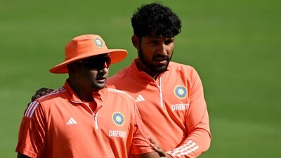 India's Sarfaraz Khan and Dhruv Jurel (R) attend a practice session at the Y.S. Rajasekhara Reddy Cricket Stadium in Visakhapatnam (AFP) India's Sarfaraz Khan and Dhruv Jurel (R) attend a practice session at the Y.S. Rajasekhara Reddy Cricket Stadium in Visakhapatnam (AFP)