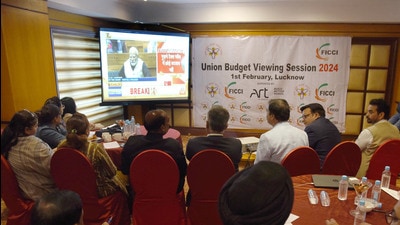 Discussion on Union Budget 2024 organised by FICCI in Lucknow on Thursday. (Deepak Gupta/ht)