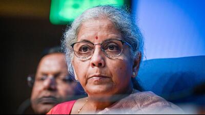 Finance minister Nirmala Sitharaman addresses a press conference in Delhi on Thursday. (Raj K Raj/HT Photo) Finance minister Nirmala Sitharaman addresses a press conference in Delhi on Thursday. (Raj K Raj/HT Photo)