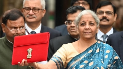Union Finance Minister Nirmala Sitharaman presented the interim budget today as the Lok Sabha polls are due to be held this year. This is her sixth Budget as the Finance Minister and last in the second term of the Modi government. (AFP) Union Finance Minister Nirmala Sitharaman presented the interim budget today as the Lok Sabha polls are due to be held this year. This is her sixth Budget as the Finance Minister and last in the second term of the Modi government. (AFP)