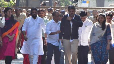 NCP legislator Rohit Pawar (in dark jacket) arrives at ED office, accompanied by Supriya Sule’s daughter Revati Sule (left) and his wife Kunti Pawar (right) (HT Photo/Bhushan Koyande) NCP legislator Rohit Pawar (in dark jacket) arrives at ED office, accompanied by Supriya Sule’s daughter Revati Sule (left) and his wife Kunti Pawar (right) (HT Photo/Bhushan Koyande)