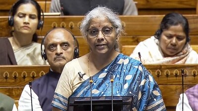 Union Finance Minister Nirmala Sitharaman presents the Interim Union Budget 2024 at the Lok Sabha of the Parliament House in New Delhi on Thursday. (ANI) Union Finance Minister Nirmala Sitharaman presents the Interim Union Budget 2024 at the Lok Sabha of the Parliament House in New Delhi on Thursday. (ANI)