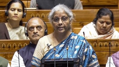 Finance minister Nirmala Sitharaman presents the Interim Union Budget 2024 at the Lok Sabha of the Parliament House in New Delhi on Thursday. (ANI) Finance minister Nirmala Sitharaman presents the Interim Union Budget 2024 at the Lok Sabha of the Parliament House in New Delhi on Thursday. (ANI)