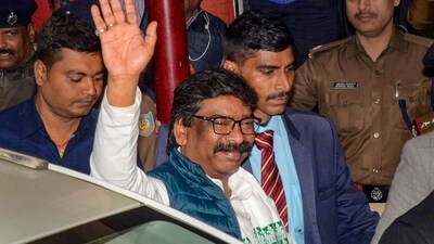 Ranchi: Former Jharkhand CM and JMM leader Hemant Soren being produced before a PMLA court following his arrest by Enforcement Directorate (ED). (PTI) Ranchi: Former Jharkhand CM and JMM leader Hemant Soren being produced before a PMLA court following his arrest by Enforcement Directorate (ED). (PTI)