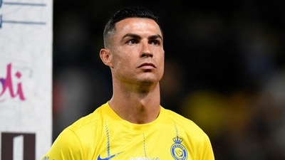 Al Nassr's Cristiano Ronaldo before the match (REUTERS)