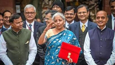 Union Minister of Finance Nirmala Sitharaman in Parliament at North Block in New Delhi on February 1, 2024. (Sanchit Khanna/ Hindustan Times) Union Minister of Finance Nirmala Sitharaman in Parliament at North Block in New Delhi on February 1, 2024. (Sanchit Khanna/ Hindustan Times)