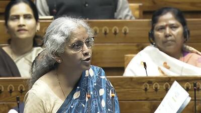 Union finance minister Nirmala Sitharaman presenting the Interim Budget. (PTI) Union finance minister Nirmala Sitharaman presenting the Interim Budget. (PTI)