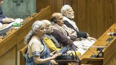 Union finance minister Nirmala Sitharaman presents the Interim Budget 2024 in the Lok Sabha on Thursday. (PTI) Union finance minister Nirmala Sitharaman presents the Interim Budget 2024 in the Lok Sabha on Thursday. (PTI)