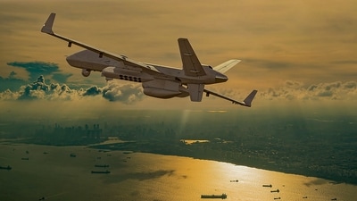 While the Indian Navy will get 15 out of the 31 drones, the Indian Army and the Indian Air Force will get eight each of high altitude long endurance drones from the US. (PTI) While the Indian Navy will get 15 out of the 31 drones, the Indian Army and the Indian Air Force will get eight each of high altitude long endurance drones from the US. (PTI)