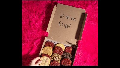 Cookie box that comes with a breakup message. Cookie box that comes with a breakup message.