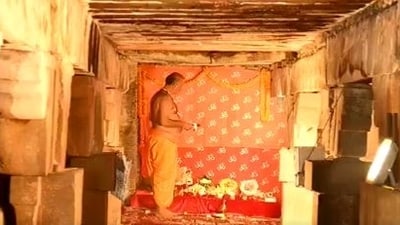 Vyas Tehkana of Gyanvapi was opened late on Wednesday nigh following the Varanasi district court order and prayers were offered.