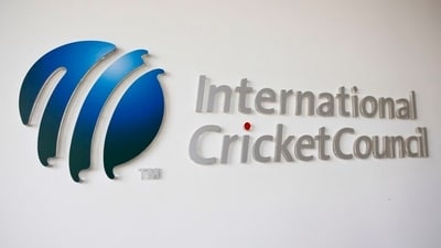 The International Cricket Council (ICC) logo at the ICC headquarters in Dubai,&nbsp; (REUTERS)