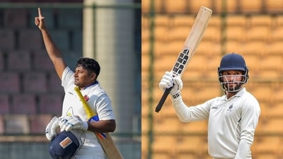 Sarfaraz Khan and Rajat Patidar are the prime contenders to take the No.4 spot left vacant by Virat Kohli and KL Rahul (PTI) Sarfaraz Khan and Rajat Patidar are the prime contenders to take the No.4 spot left vacant by Virat Kohli and KL Rahul (PTI)