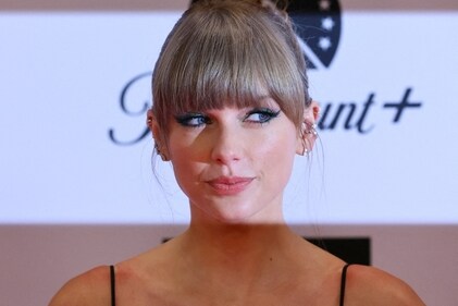 Taylor Swift on the red carpet for the 2022 MTV Europe Music Awards. (REUTERS)