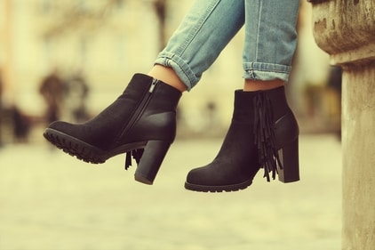 Suede boots pair well with denim for a day around town (Shutterstock)