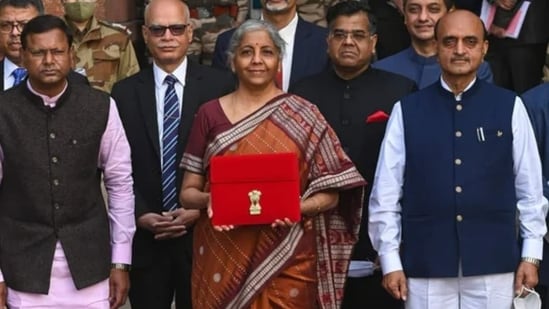 In the 2022 budget session, Sitharaman donned a Bomkai saree, which is known for its origin in the village of Bomkai in Ganjam district, Odisha.&nbsp;(File Photo)