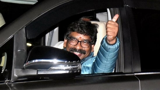 Hemant Soren was arrested by the ED on Wednesday after hours of interrogation. (Somnath Sen)