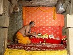 Hindus offer prayers after Vyasji ka Tahkhana was opened late on January 31 after three decades following Varanasi court's order.
