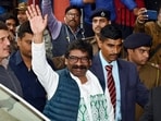 Former Jharkhand CM Hemant Soren at the ED court in Ranchi on Thursday.