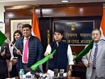 Union Minister of Civil Aviation Jyotiraditya Scindia flags off direct flight service connecting Ayodhya with eight cities. (Representational image) Union Minister of Civil Aviation Jyotiraditya Scindia flags off direct flight service connecting Ayodhya with eight cities. (Representational image)