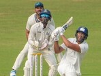 Shivam Dube plays a shot during a Ranji Trophy match between Mumbai and Bengal. Shivam Dube plays a shot during a Ranji Trophy match between Mumbai and Bengal.