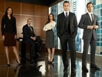 Suits starred Rick Hoffman as Louis Litt, Gina Torres as Jessica Pearson, Gabriel Macht as Harvey Specter, Patrick J. Adams as Mike Ross, Meghan Markle as Rachel Zane, and Sarah Rafferty as Donna Paulsen.