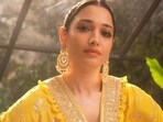 Take style cues from actor Tamannaah Bhatia and don a yellow-hued silk kaftan dress for a haldi(Photo: Instagram)