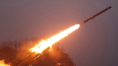North Korea test fired cruise missiles into the sea on Friday. (AP) North Korea test fired cruise missiles into the sea on Friday. (AP)
