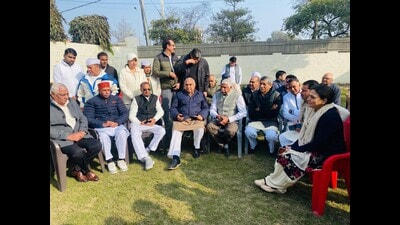 Hooda said this while speaking to reporters at the residence of former MLA Jai Prakash Gupta in Karnal, where he paid condolences on the death of his brother Bhagat Ram Gupta. (HT Photo) Hooda said this while speaking to reporters at the residence of former MLA Jai Prakash Gupta in Karnal, where he paid condolences on the death of his brother Bhagat Ram Gupta. (HT Photo)