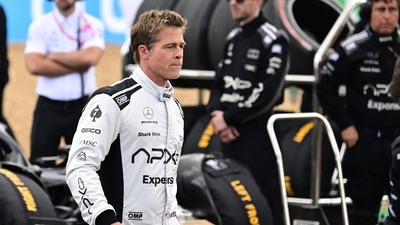Brad Pitt is part of a Formula One movie being filmed around the event and won't be driving. (Christian Bruna/Pool photo via AP, File) (AP) Brad Pitt is part of a Formula One movie being filmed around the event and won't be driving. (Christian Bruna/Pool photo via AP, File) (AP)
