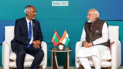 Prime Minister Narendra Modi and President of Maldives Mohamed Muizzu. (PTI file)